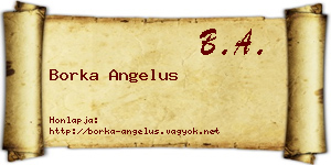 Borka Angelus névjegykártya